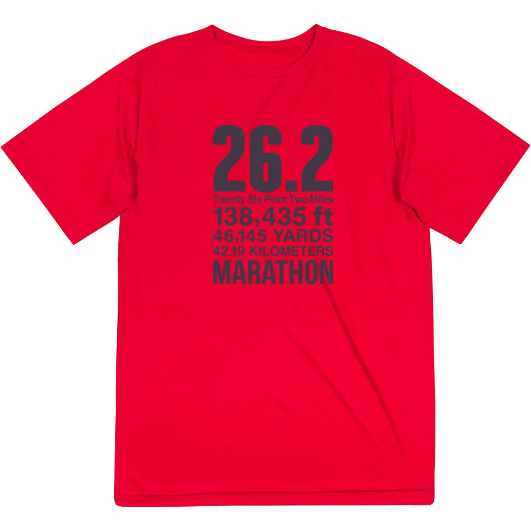 Men's Running Short Sleeve Performance Tee - 26.2 Math Miles 3 Men's Running Short Sleeve Performance Tee - 26.2 Math Miles