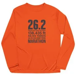 Men's Running Long Sleeve Performance Tee - 26.2 Math Miles -goneforarun Sales 2023 tr 47029 ORANGE FLAT