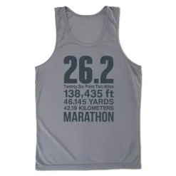 Men's Running Performance Tank Top - 26.2 Math Miles -goneforarun Sales 2023 tr 47030 GRAPHITE MAIN