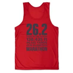 Men's Running Performance Tank Top - 26.2 Math Miles -goneforarun Sales 2023 tr 47030 RED MAIN