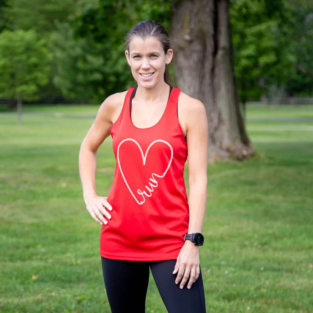 Women's Racerback Performance Tank Top - Run With Love 5 Women's Racerback Performance Tank Top - Run With Love - Image 3