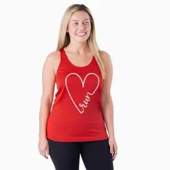 Women's Racerback Performance Tank Top - Run With Love