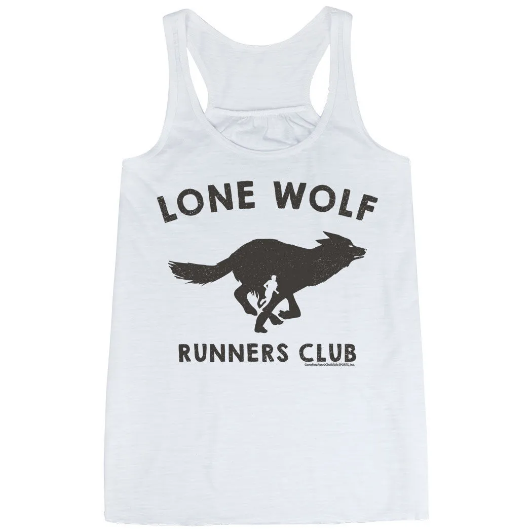 Flowy Racerback Tank Top - Lone Wolf Runners Club 3 Flowy Racerback Tank Top - Lone Wolf Runners Club