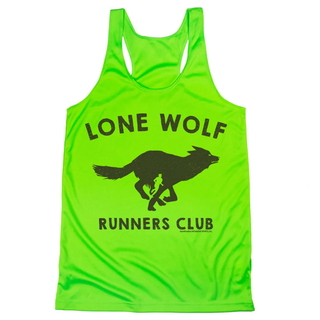 Women's Racerback Performance Tank Top - Lone Wolf Runners Club 7 Women's Racerback Performance Tank Top - Lone Wolf Runners Club - Image 5
