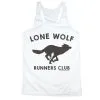 Women's Racerback Performance Tank Top - Lone Wolf Runners Club -goneforarun Sales 2023 tr 47034 WHITE MAIN