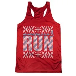 Women's Racerback Performance Tank Top - Oh What Fun It Is To Run -goneforarun Sales 2023 tr 47036 RED MAIN