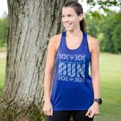 Women's Racerback Performance Tank Top - Oh What Fun It Is To Run -goneforarun Sales 2023 tr 47036 ROYAL FEMALE