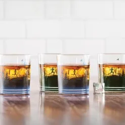 Running Rocks Glass - Happy Hour (Set Of 4)