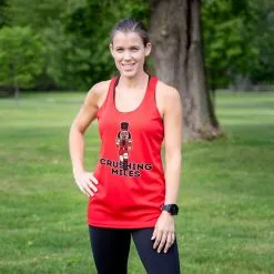 Women's Racerback Performance Tank Top - Crushing Miles -goneforarun Sales 2023 tr 47064 RED FEMALE