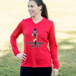 Women's Long Sleeve Tech Tee - Crushing Miles 13 Women's Long Sleeve Tech Tee - Crushing Miles -goneforarun Sales 2023 tr 47066 RED FEMALE