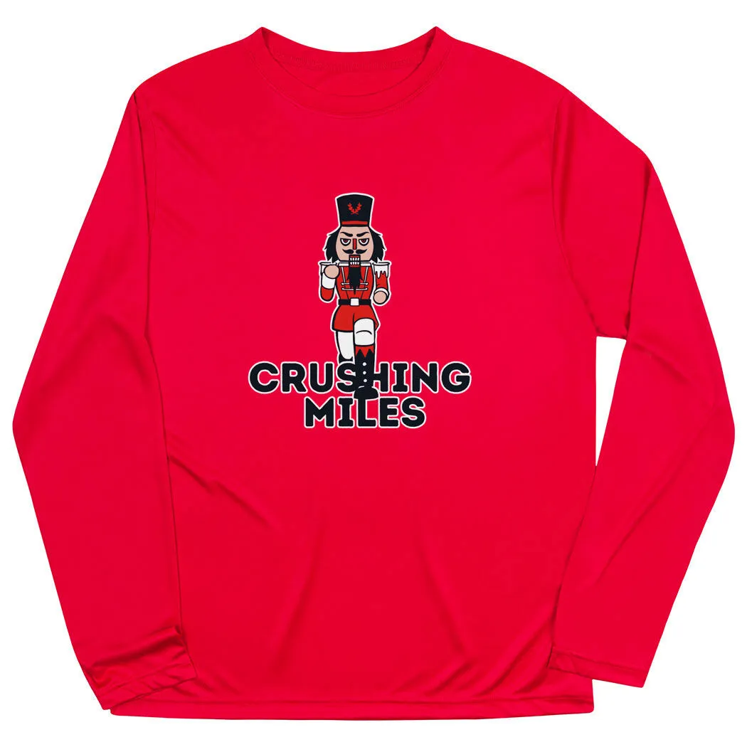 Men's Running Long Sleeve Performance Tee - Crushing Miles 3 Men's Running Long Sleeve Performance Tee - Crushing Miles