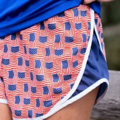TrueRun Women's Running Shorts - USA Patriotic -goneforarun Sales 2023 tr 47216 LIFESTYLE 4