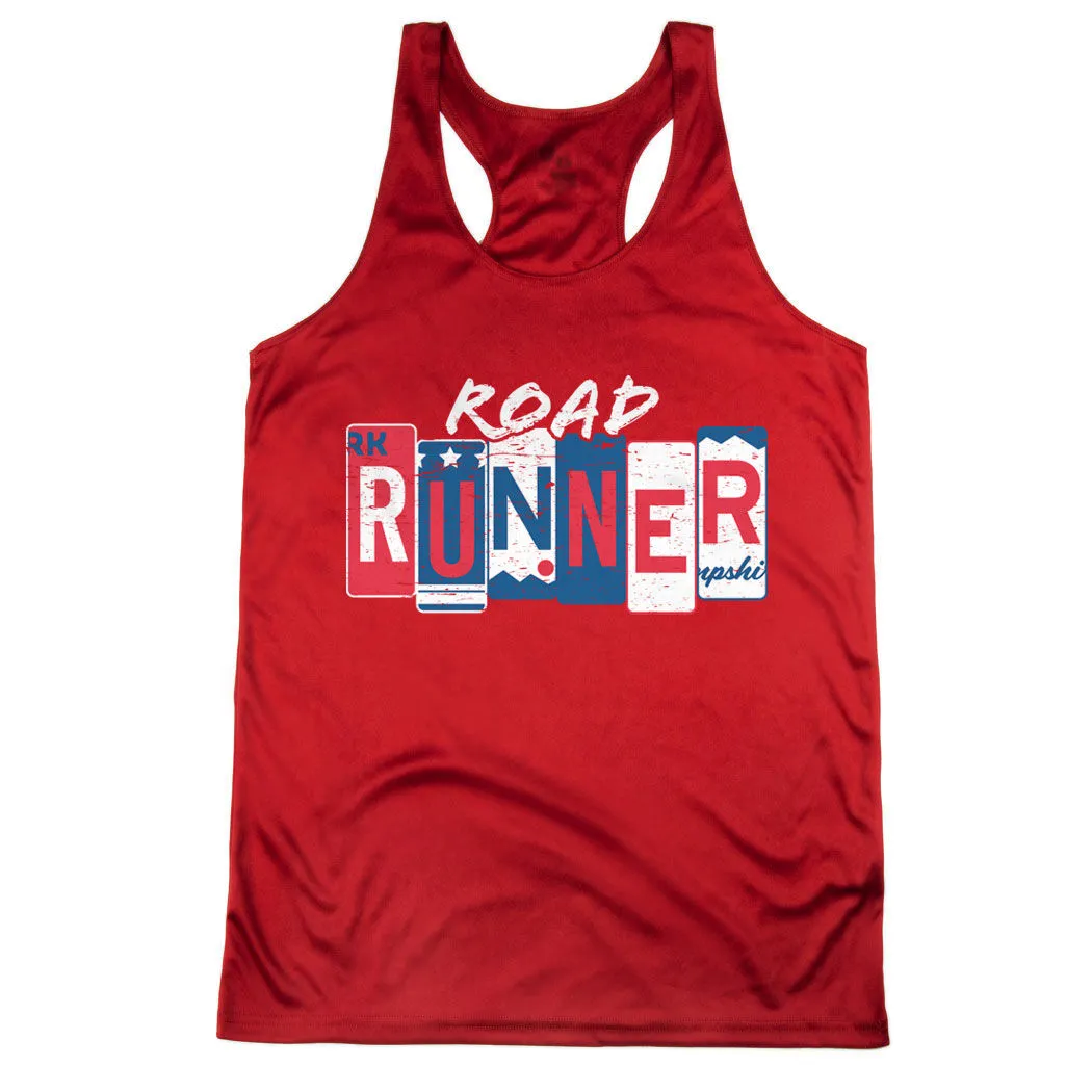 Women's Racerback Performance Tank Top - Road Runner 3 Women's Racerback Performance Tank Top - Road Runner