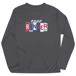 Men's Running Long Sleeve Performance Tee - Road Runner -goneforarun Sales 2023 tr 47230 GRAPHITE MAIN