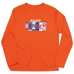 Men's Running Long Sleeve Performance Tee - Road Runner -goneforarun Sales 2023 tr 47230 ORANGE MAIN