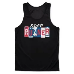 Men's Running Performance Tank Top - Road Runner -goneforarun Sales 2023 tr 47231 BLACK MAIN