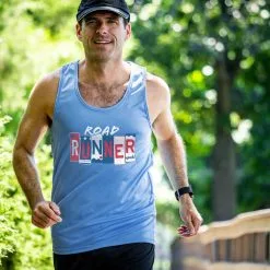 Men's Running Performance Tank Top - Road Runner -goneforarun Sales 2023 tr 47231 LIGHTBLUE LIFESTYLE