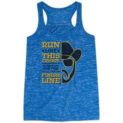 Flowy Racerback Tank Top - Finish Line Cowboy -goneforarun Sales 2023 tr 47260 BLUE MAIN