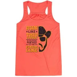 Flowy Racerback Tank Top - Finish Line Cowboy -goneforarun Sales 2023 tr 47260 CORAL MAIN