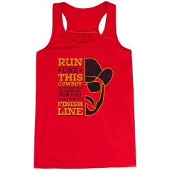 Flowy Racerback Tank Top - Finish Line Cowboy -goneforarun Sales 2023 tr 47260 RED MAIN