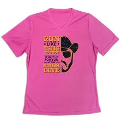 Women's Short Sleeve Tech Tee - Finish Line Cowboy -goneforarun Sales 2023 tr 47263 PINK MAIN