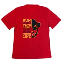 Women's Short Sleeve Tech Tee - Finish Line Cowboy -goneforarun Sales 2023 tr 47263 RED MAIN