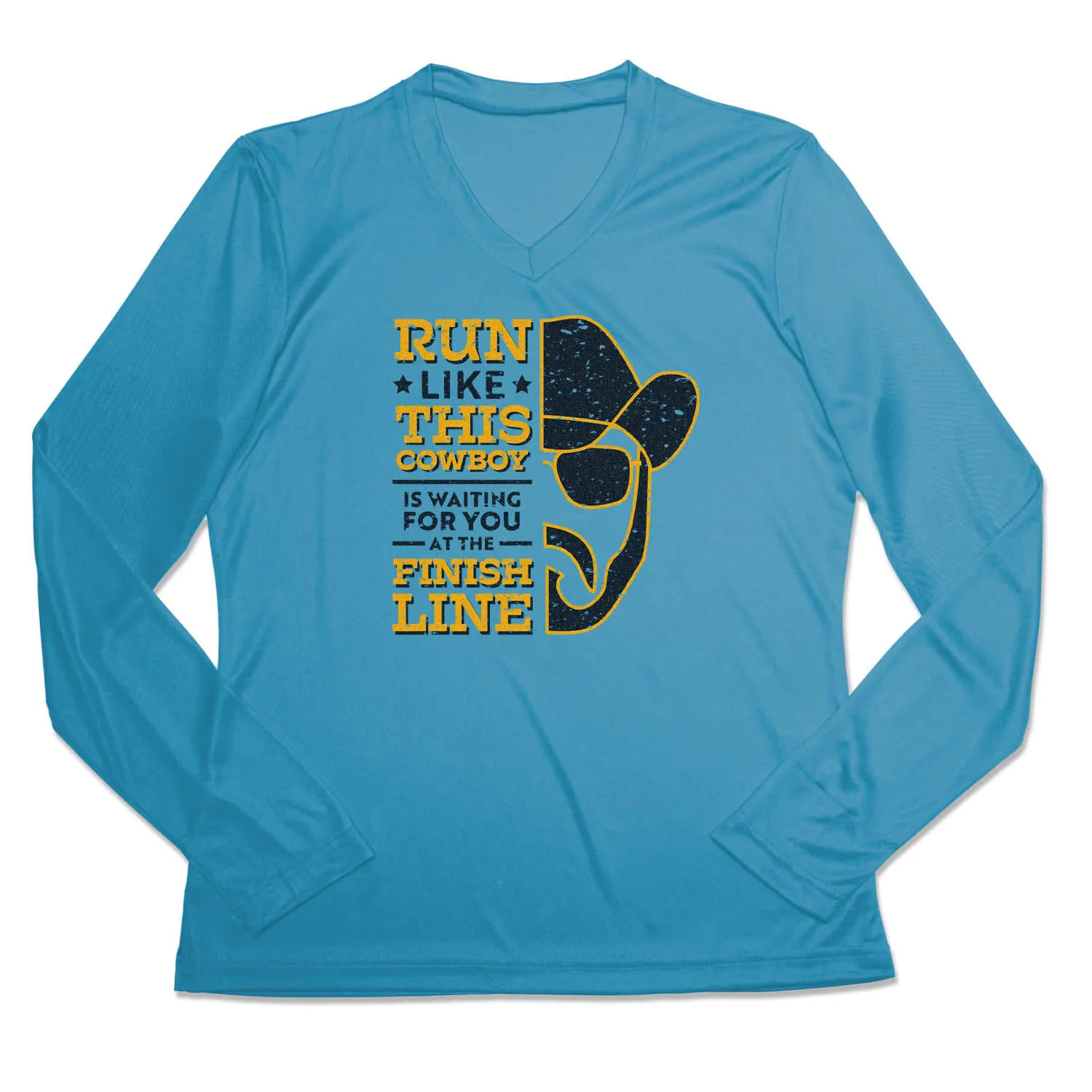 Women's Long Sleeve Tech Tee - Finish Line Cowboy 7 Women's Long Sleeve Tech Tee - Finish Line Cowboy - Image 5