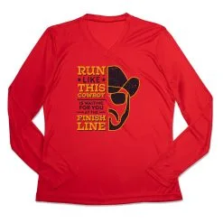 Women's Long Sleeve Tech Tee - Finish Line Cowboy 13 Women's Long Sleeve Tech Tee - Finish Line Cowboy -goneforarun Sales 2023 tr 47264 RED MAIN