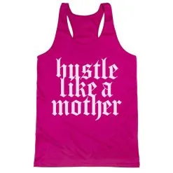 Women's Racerback Performance Tank Top - Hustle Like A Mother -goneforarun Sales 2023 tr 47277 PINK MAIN