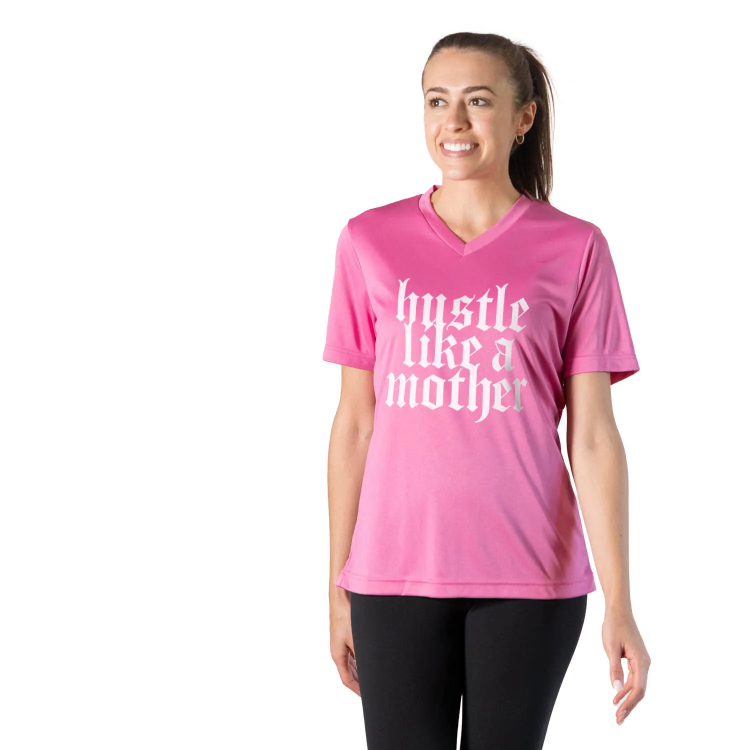 Women's Short Sleeve Tech Tee - Hustle Like A Mother 4 Women's Short Sleeve Tech Tee - Hustle Like A Mother - Image 2