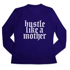 Women's Long Sleeve Tech Tee - Hustle Like A Mother 15 Women's Long Sleeve Tech Tee - Hustle Like A Mother -goneforarun Sales 2023 tr 47279 ROYAL MAIN