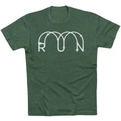 Running Short Sleeve T-Shirt - Glitter Run -goneforarun Sales 2023 tr 47284 FORESTGREEN FLAT