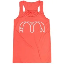 Flowy Racerback Tank Top - Glitter Run -goneforarun Sales 2023 tr 47285 CORAL MAIN