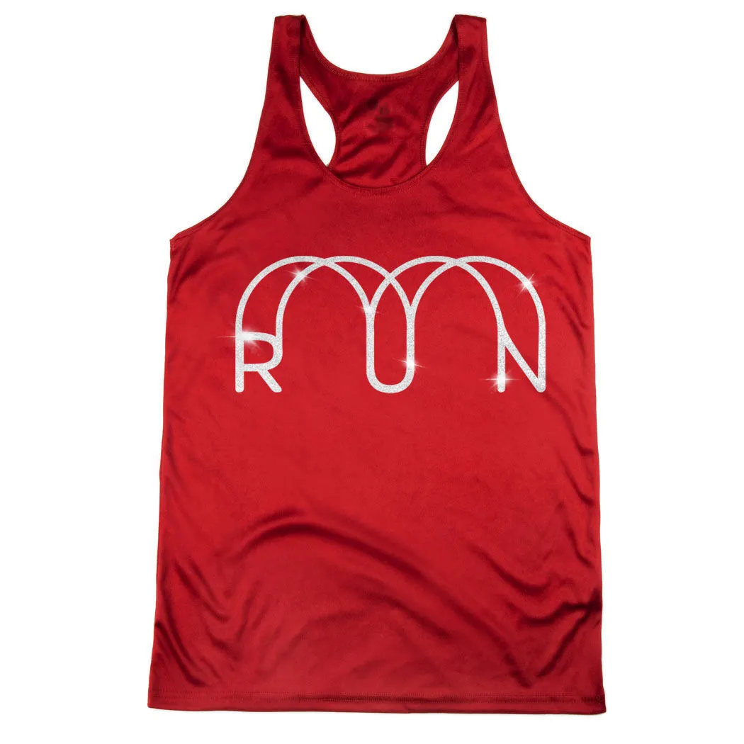 Women's Racerback Performance Tank Top - Glitter Run 9 Women's Racerback Performance Tank Top - Glitter Run - Image 7