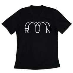 Women's Short Sleeve Tech Tee - Glitter Run -goneforarun Sales 2023 tr 47288 BLACK MAIN
