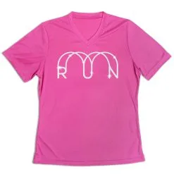 Women's Short Sleeve Tech Tee - Glitter Run -goneforarun Sales 2023 tr 47288 PINK MAIN