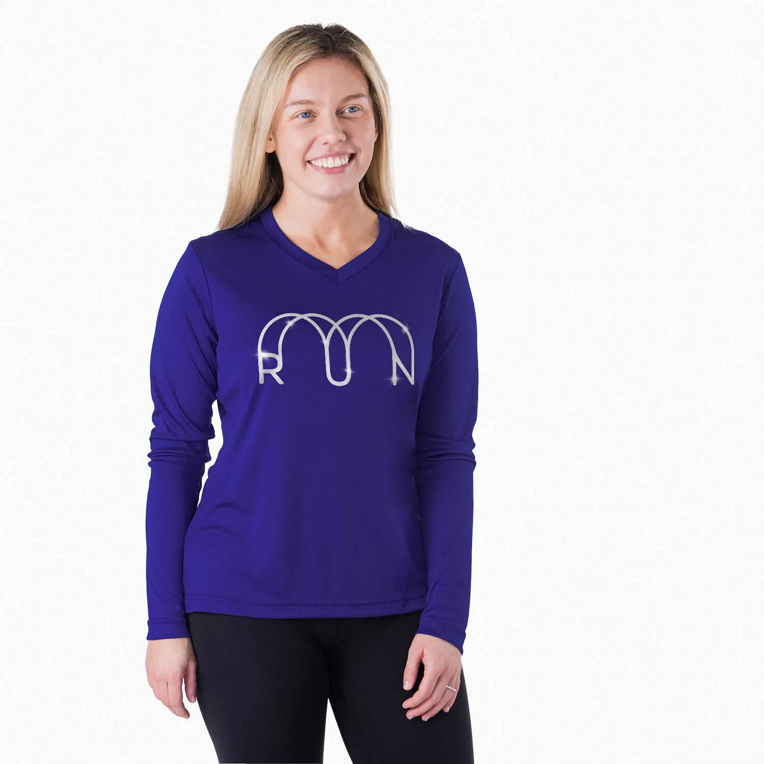 Women's Long Sleeve Tech Tee - Glitter Run 4 Women's Long Sleeve Tech Tee - Glitter Run - Image 2