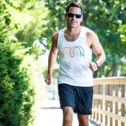 Men's Running Performance Tank Top - Synergy Run -goneforarun Sales 2023 tr 47304 WHITE LIFESTYLE