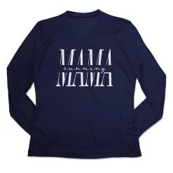 Women's Long Sleeve Tech Tee - Running Mama 13 Women's Long Sleeve Tech Tee - Running Mama -goneforarun Sales 2023 tr 47313 NAVY MAIN