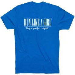 Running Short Sleeve T-Shirt - Run Like A Girl® -goneforarun Sales 2023 tr 47318 ROYAL FLAT