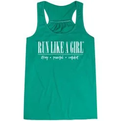 Flowy Racerback Tank Top - Run Like A Girl® -goneforarun Sales 2023 tr 47319 GREEN MAIN