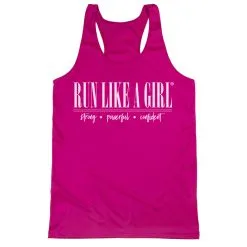 Women's Racerback Performance Tank Top - Run Like A Girl® -goneforarun Sales 2023 tr 47321 PINK MAIN