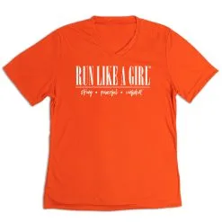 Women's Short Sleeve Tech Tee - Run Like A Girl® -goneforarun Sales 2023 tr 47322 ORANGE MAIN