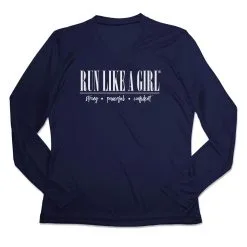 Women's Long Sleeve Tech Tee - Run Like A Girl® 14 Women's Long Sleeve Tech Tee - Run Like A Girl® -goneforarun Sales 2023 tr 47323 NAVY MAIN