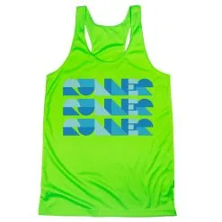 Women's Racerback Performance Tank Top - Run Repeat -goneforarun Sales 2023 tr 47341 LIME MAIN