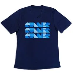 Women's Short Sleeve Tech Tee - Run Repeat -goneforarun Sales 2023 tr 47342 NAVY MAIN