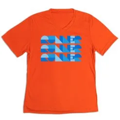 Women's Short Sleeve Tech Tee - Run Repeat -goneforarun Sales 2023 tr 47342 ORANGE MAIN