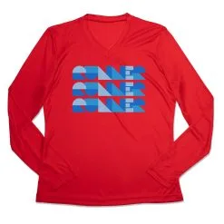 Women's Long Sleeve Tech Tee - Run Repeat 14 Women's Long Sleeve Tech Tee - Run Repeat -goneforarun Sales 2023 tr 47343 RED MAIN