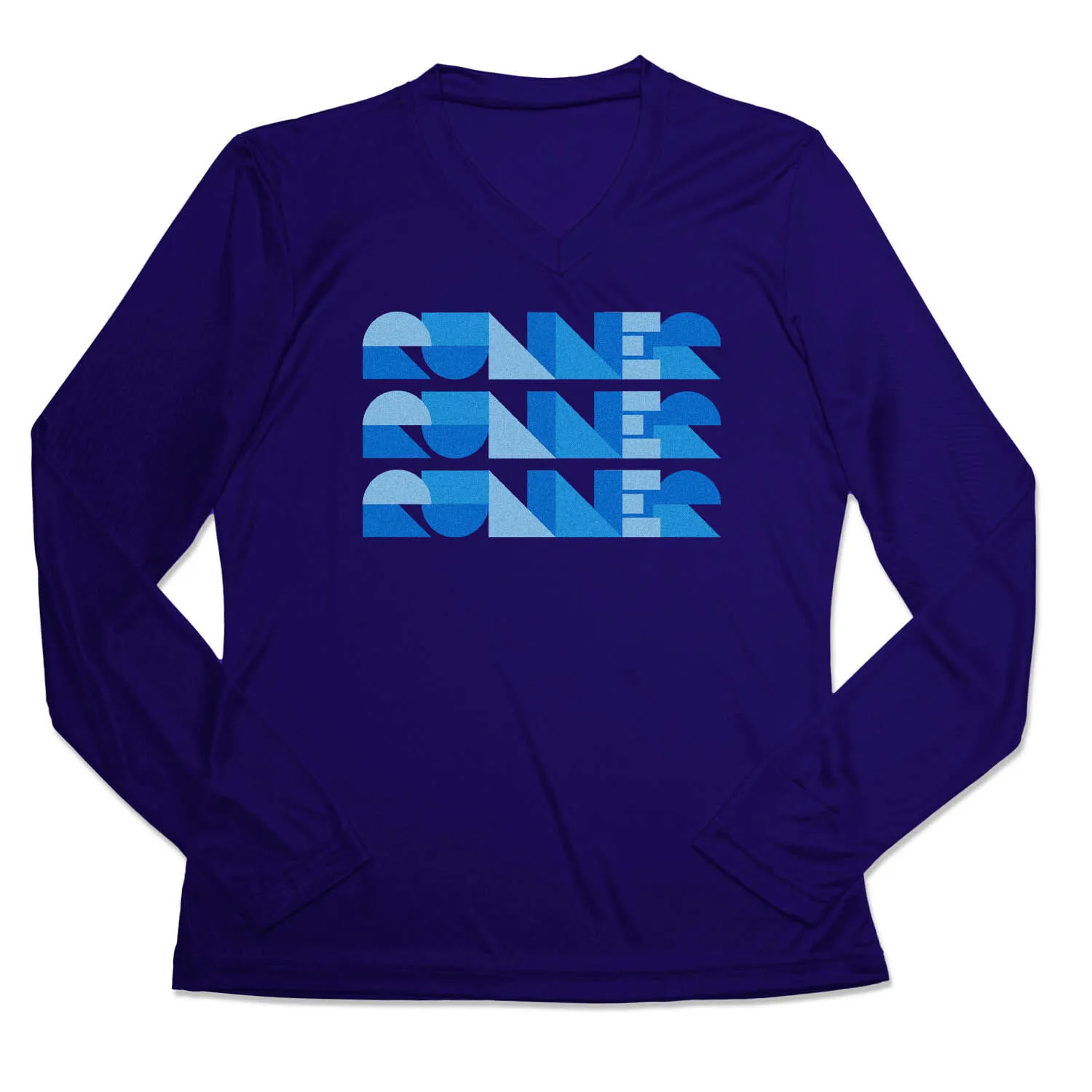 Women's Long Sleeve Tech Tee - Run Repeat 3 Women's Long Sleeve Tech Tee - Run Repeat