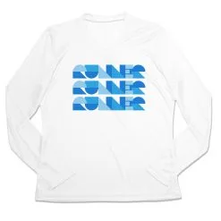 Women's Long Sleeve Tech Tee - Run Repeat 15 Women's Long Sleeve Tech Tee - Run Repeat -goneforarun Sales 2023 tr 47343 WHITE MAIN